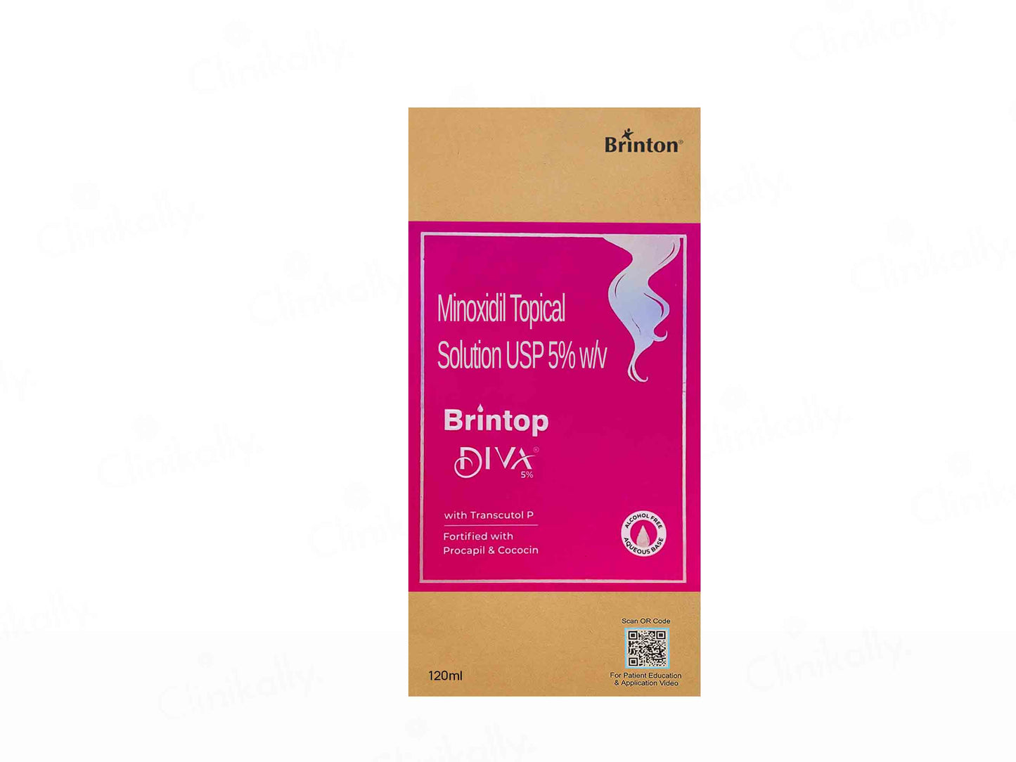 Brintop DIVA Minoxidil Topical Solution packaging on a white background