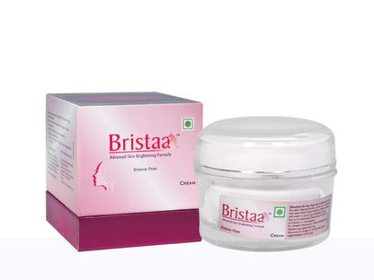 Bristaa cream jar and box on a white background