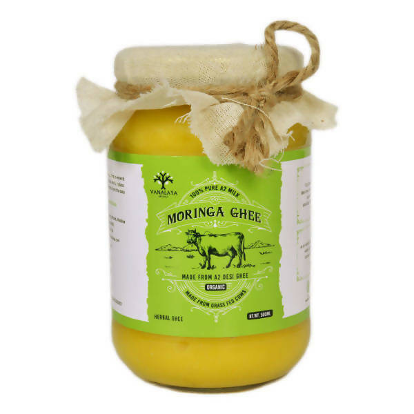 Vanalaya Organic Moringa Infused Desi Cow Ghee | Vedic Bilona method ghee | 100% Pure & Natural