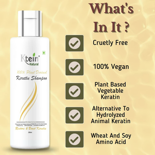 Ktein Natural 100% Plant Derived Keratin Shampoo & Conditioner Combo