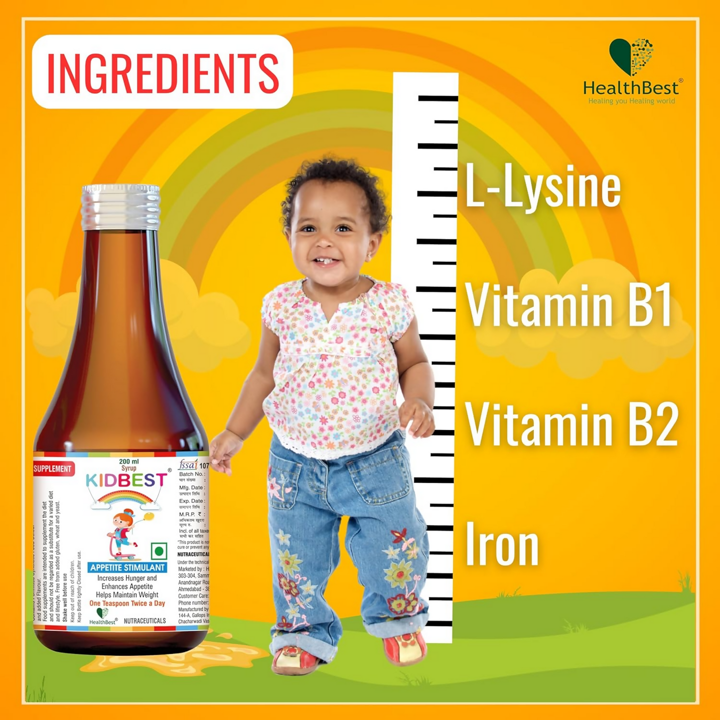 HealthBest Kidbest Appetite Stimulant Syrup for Kids