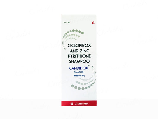 Candidox shampoo bottle with label on a white background