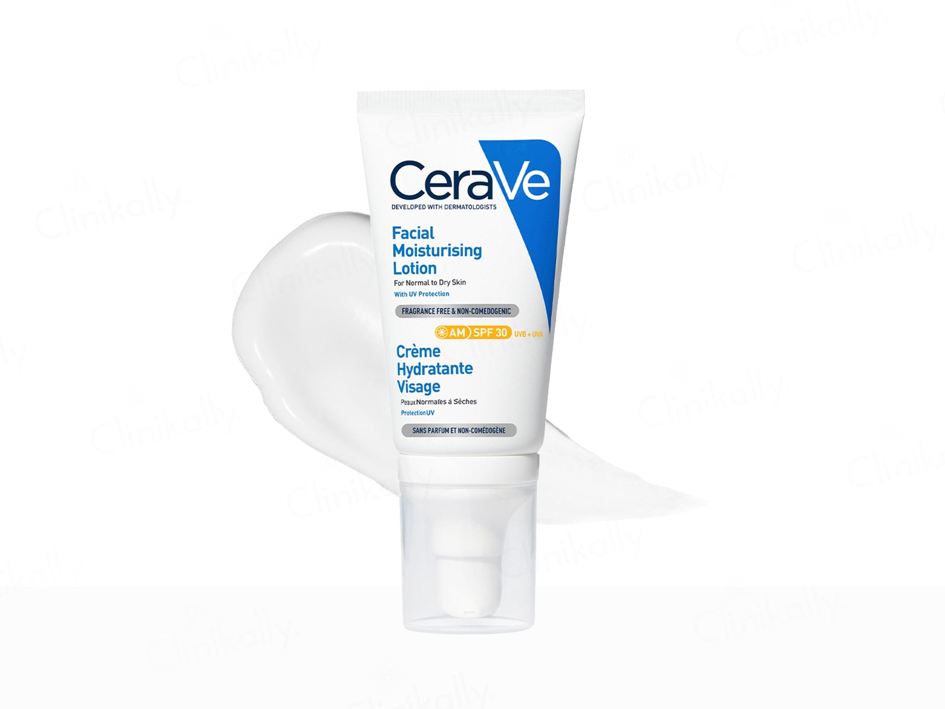 CeraVe facial moisturizing lotion on a white background