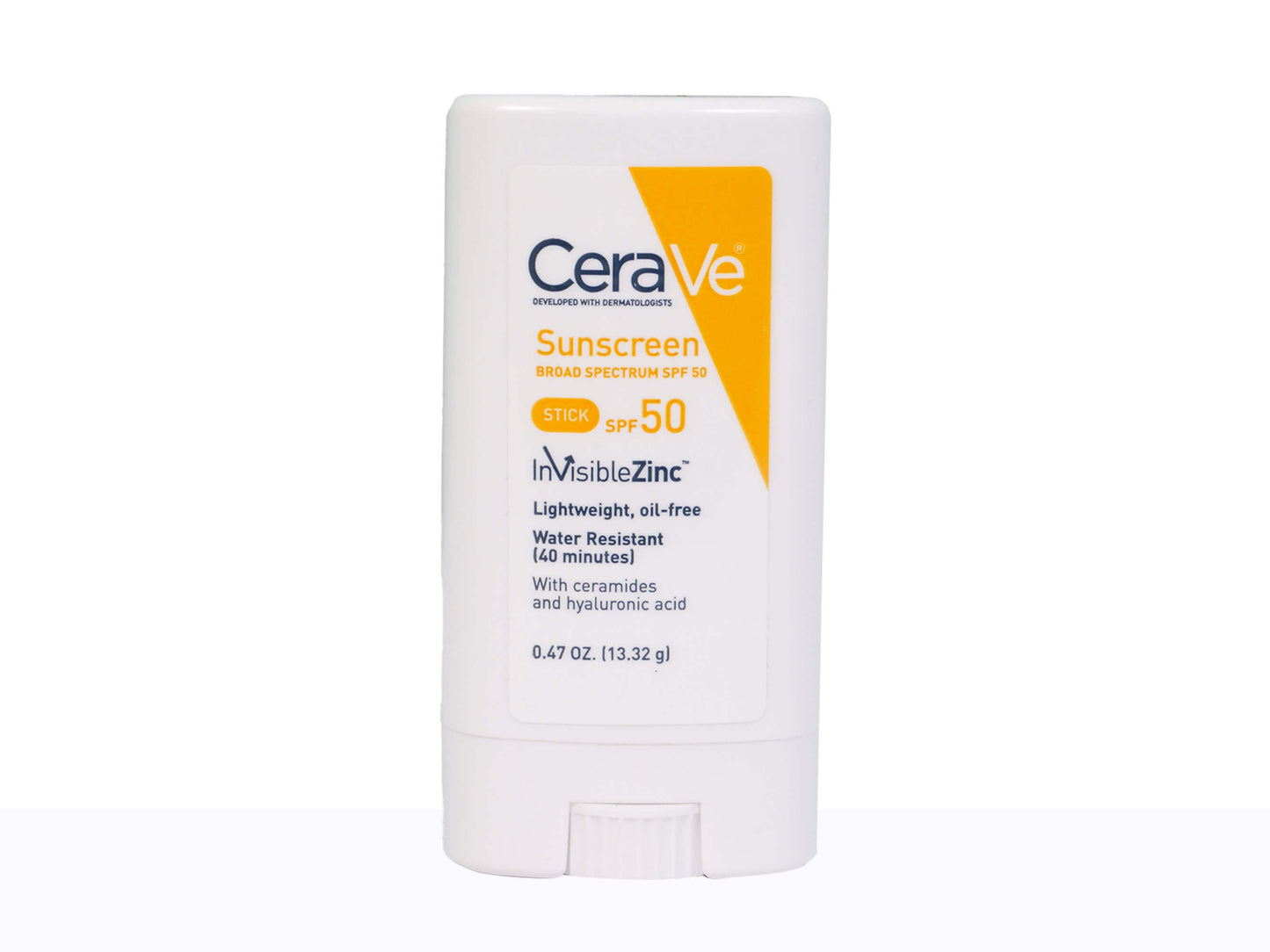 CeraVe sunscreen stick on a white background