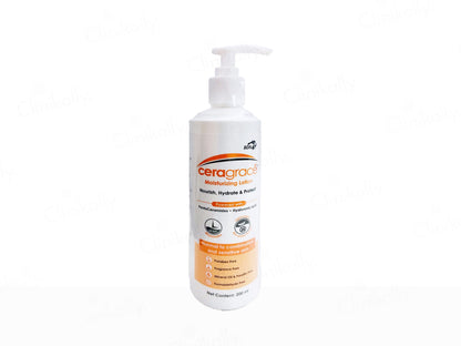 Ceragrace lotion bottle on a white background