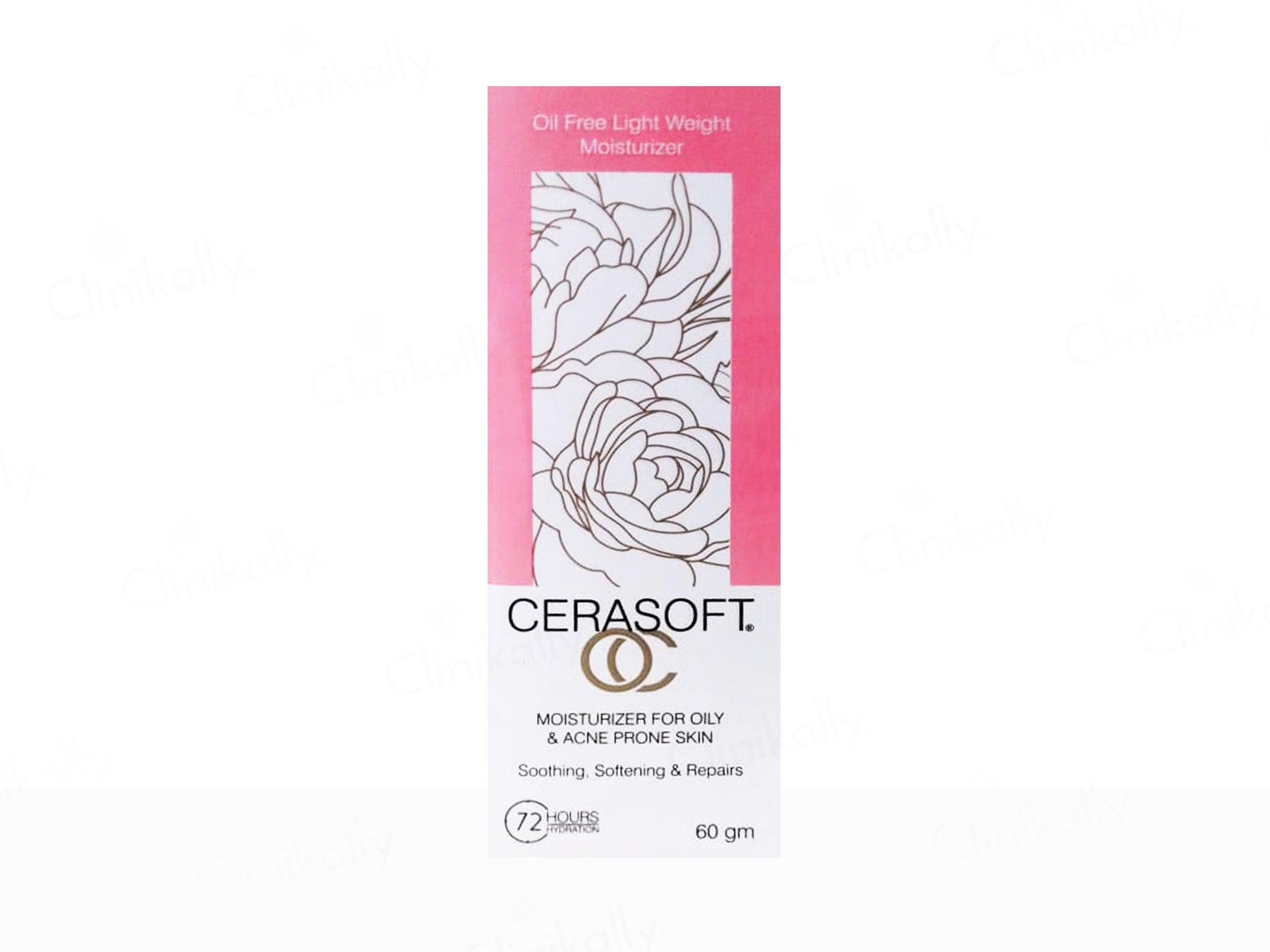Cerasoft oil-free light moisturizer packaging with floral design on a white background