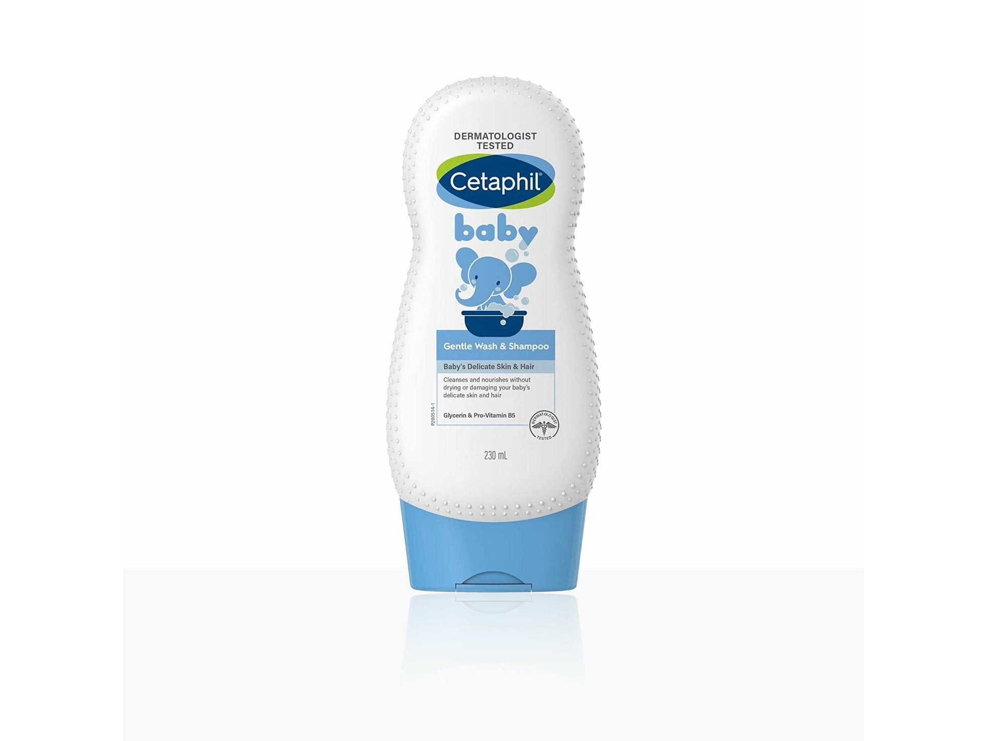 Cetaphil baby bottle on a white background