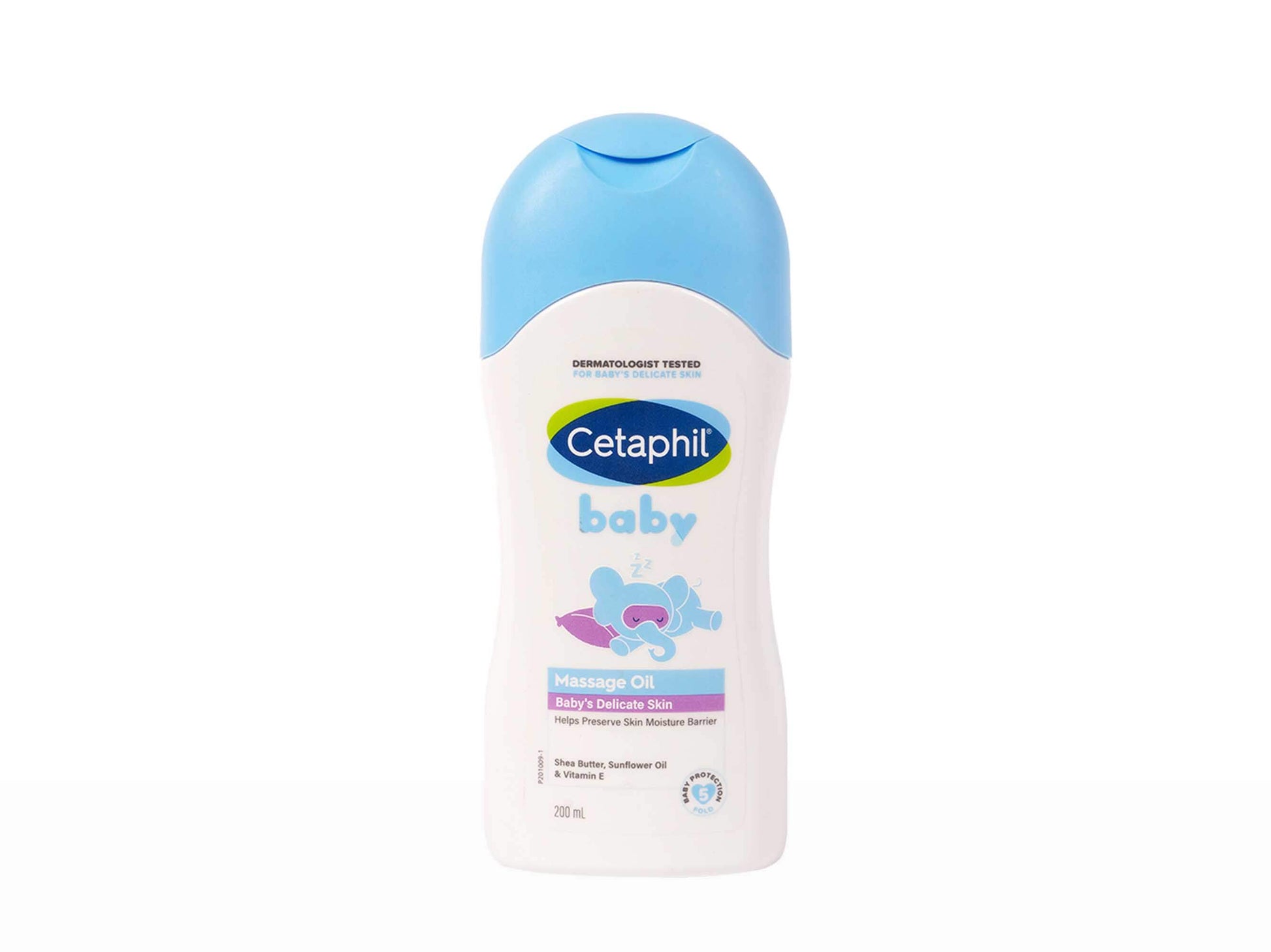 Cetaphil baby lotion bottle on a white background