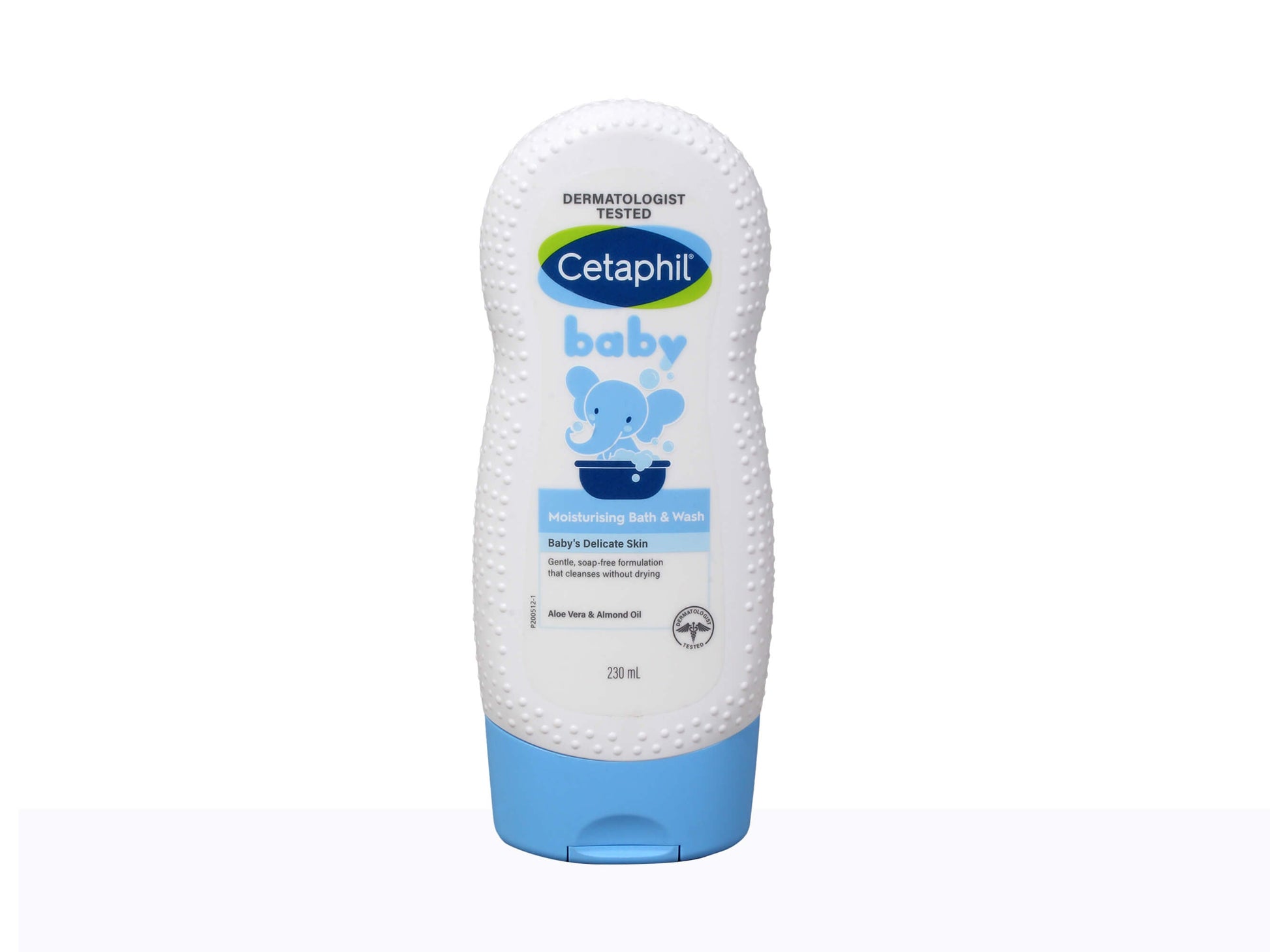 Cetaphil baby bottle on a white background