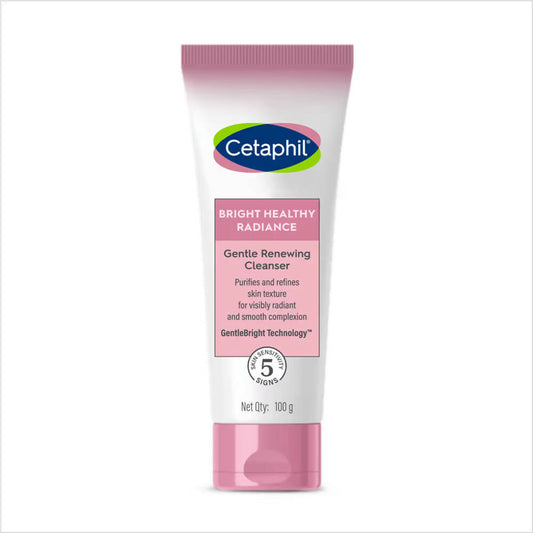 Cetaphil cleanser tube on a white background