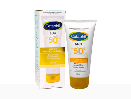 Cetaphil sunscreen tube and packaging on a white background