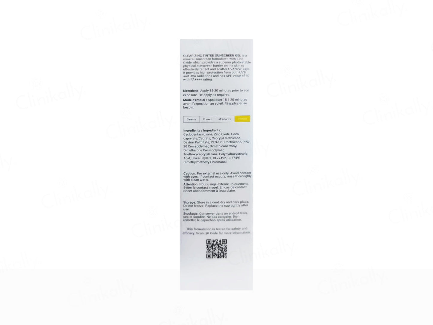 Ceuticoz Clear Zinc Tinted Sunscreen Gel SPF 50 PA++++ (Ivory)