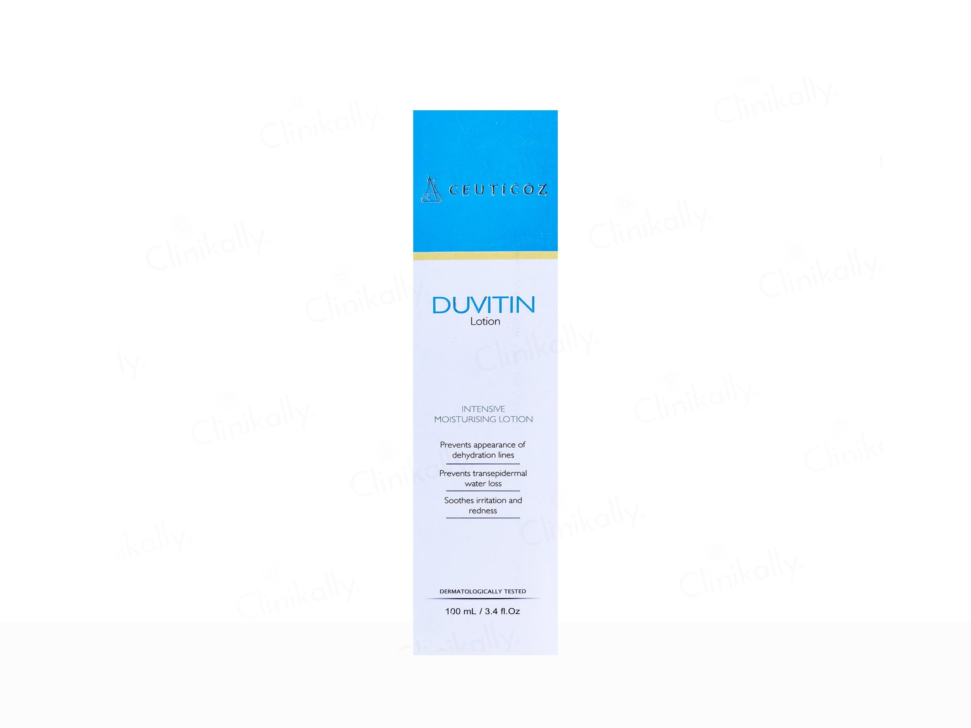 Duvitin lotion packaging on a white background