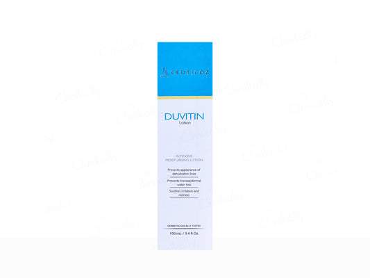 Duvitin lotion packaging on a white background