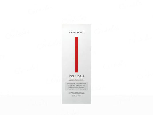 Ceuticos Follidan skincare product packaging on a white background