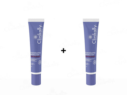Two Clinikkally HydraSoothe moisturizer tubes on a white background