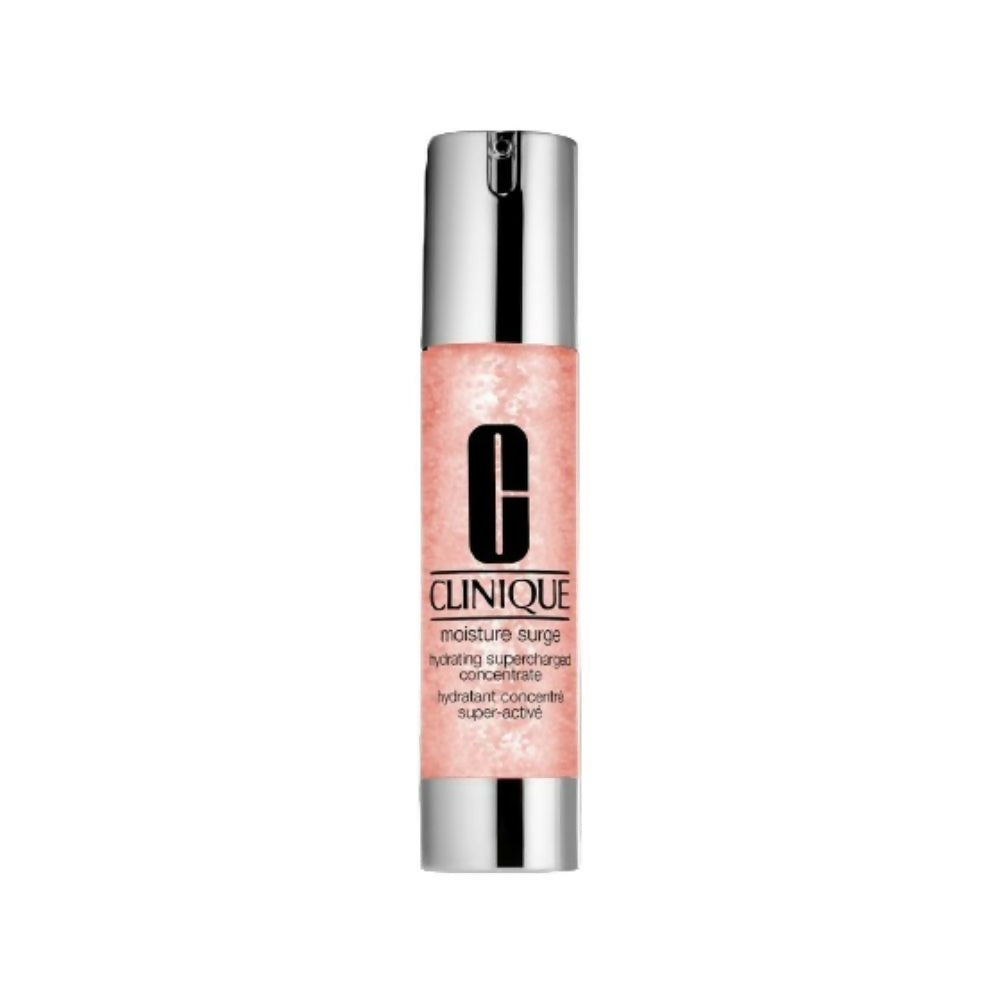 Clinique skincare serum bottle on a white background