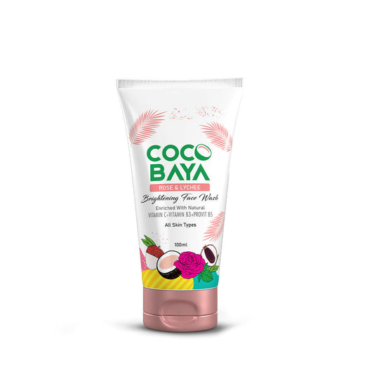 Coco Baya brightening face wash tube on a white background