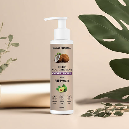 Jagat Pharma Deep Nourishment Conditioner With Silk Protein - Unlock Luxurious Silkiness for Your Hair