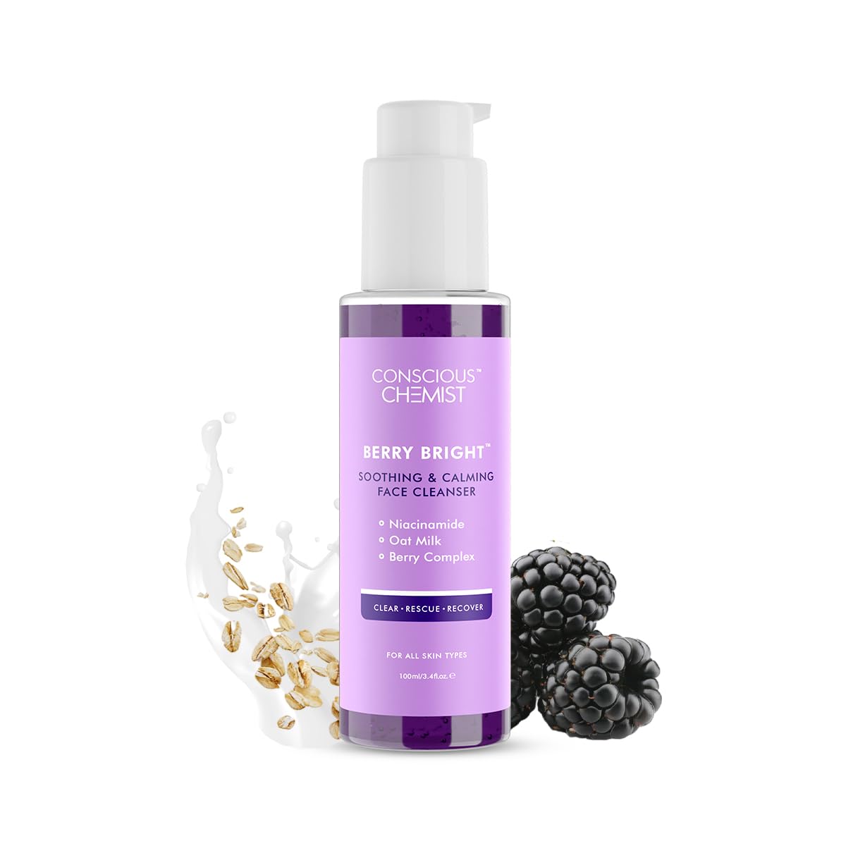 Conscious Chemist Berry Bright Soothing & Calming Face Cleanser 100ML