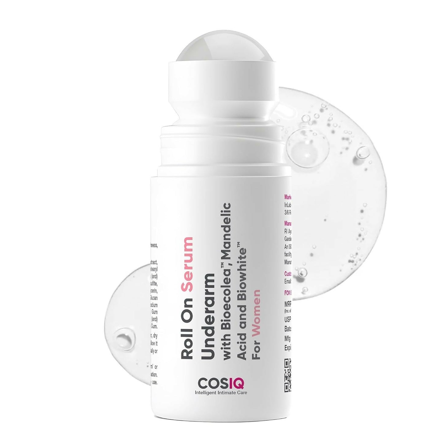 Cos-IQ Brightening Underarm Roll On Serum For Women, With Bioecolea, Mandelic Acid and Bio White