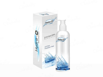 Hydra-Q skincare product with packaging on a white background
