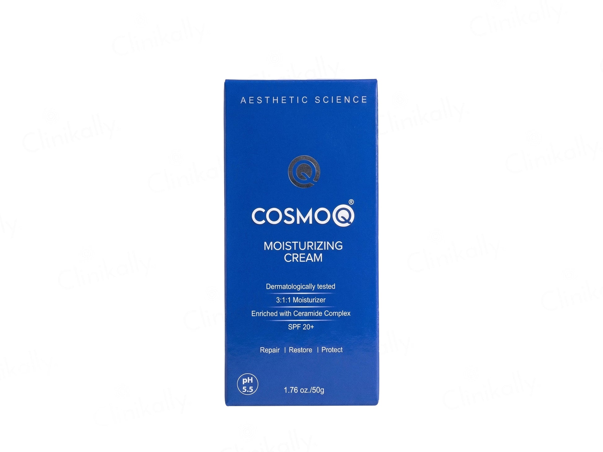 CosmoQ moisturizing cream packaging on a white background