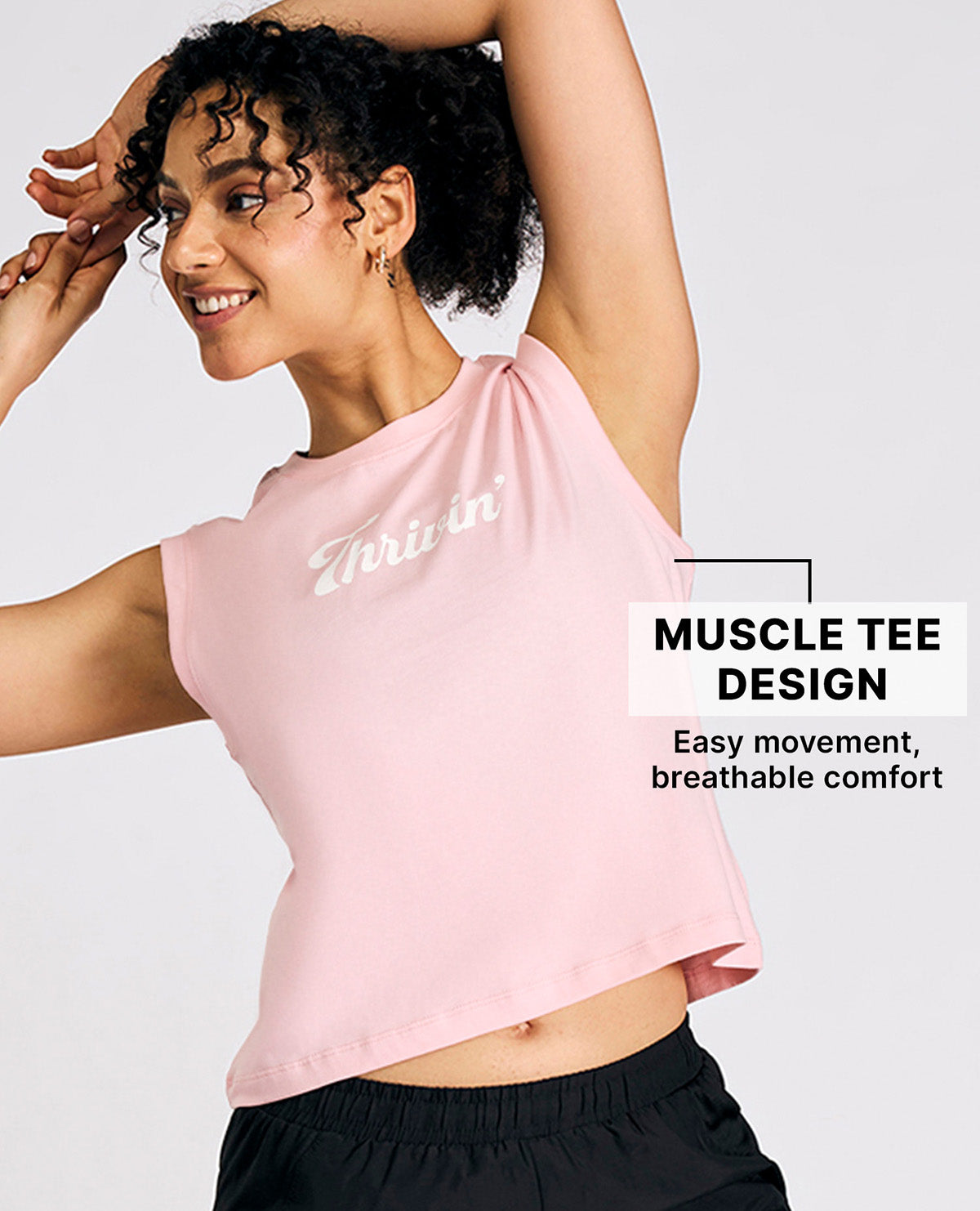 Kica Cotton Muscle Tank Top Pink