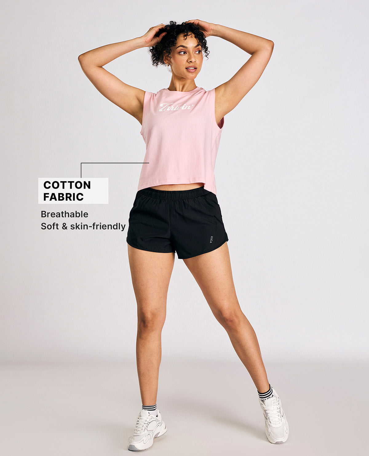 Kica Cotton Muscle Tank Top Pink