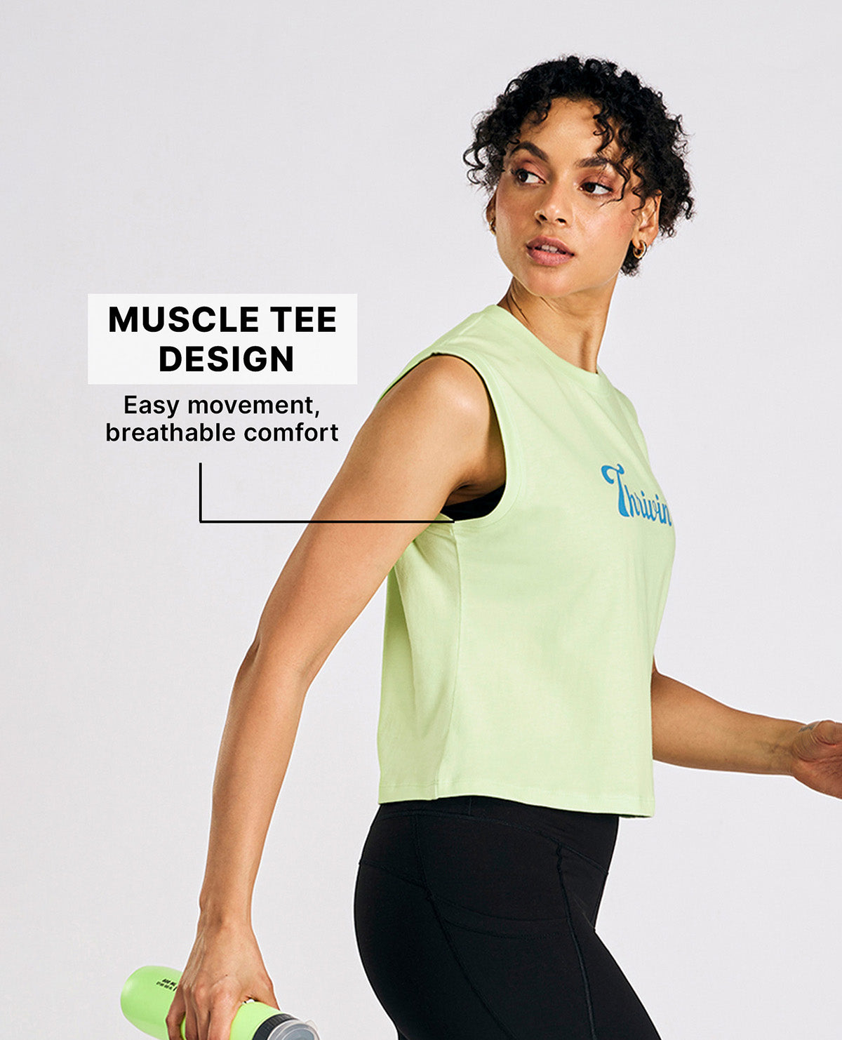 Kica Cotton Muscle Tank Top Neon