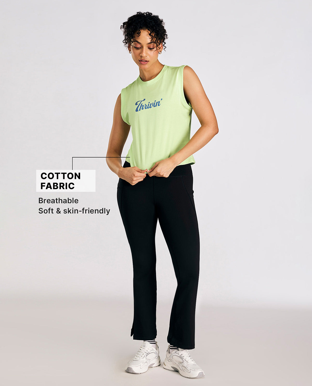 Kica Cotton Muscle Tank Top Neon