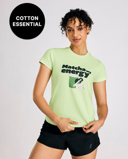 Cotton Everyday Essential Top Neon