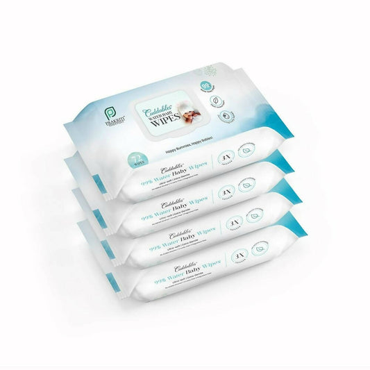 Pack of Cuddledelux baby wipes on a white background