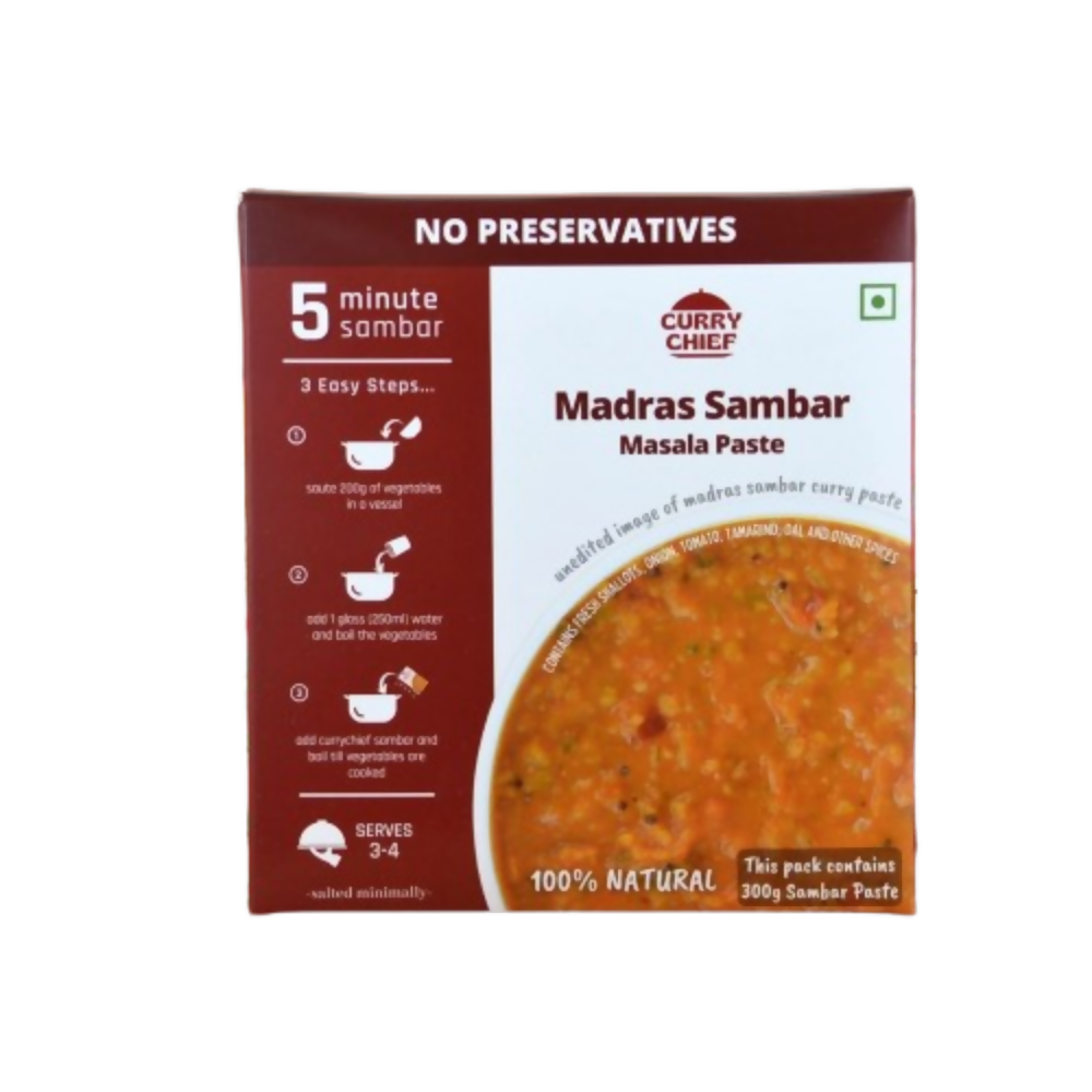 Curry Chief Madras Sambar Masala Paste packaging on a white background