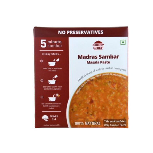 Curry Chief Madras Sambar Masala Paste packaging on a white background