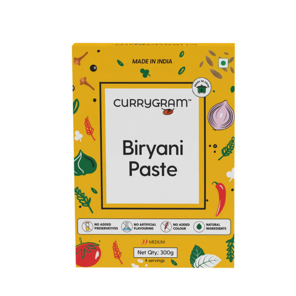 Currygram Biryani Paste packaging on a white background