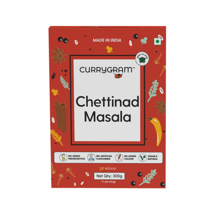 Currygram Chettinad Masala packaging on a white background