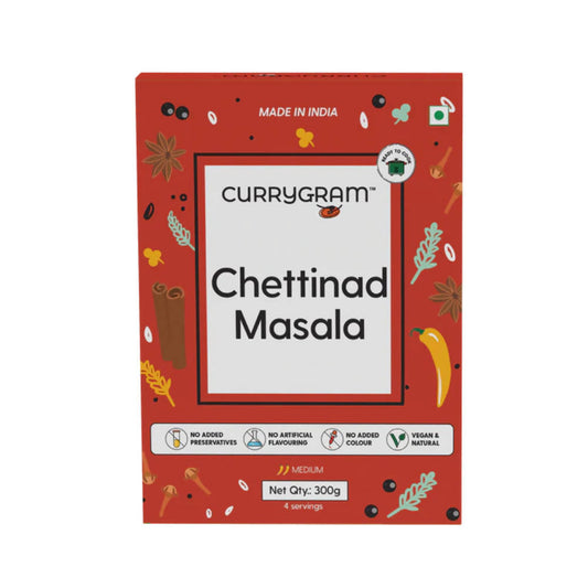 Currygram Chettinad Masala packaging on a white background