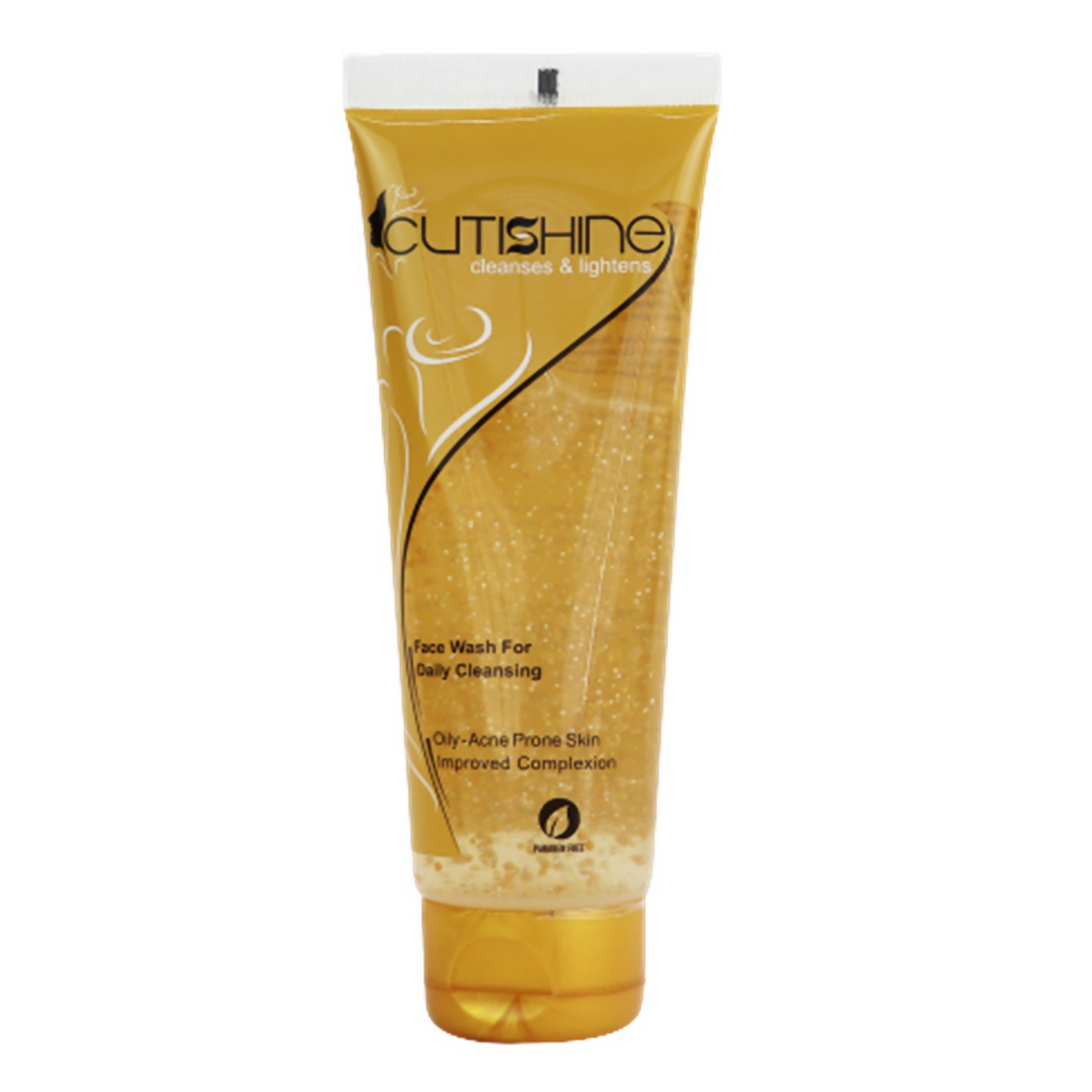 Cutishine face wash tube on a white background