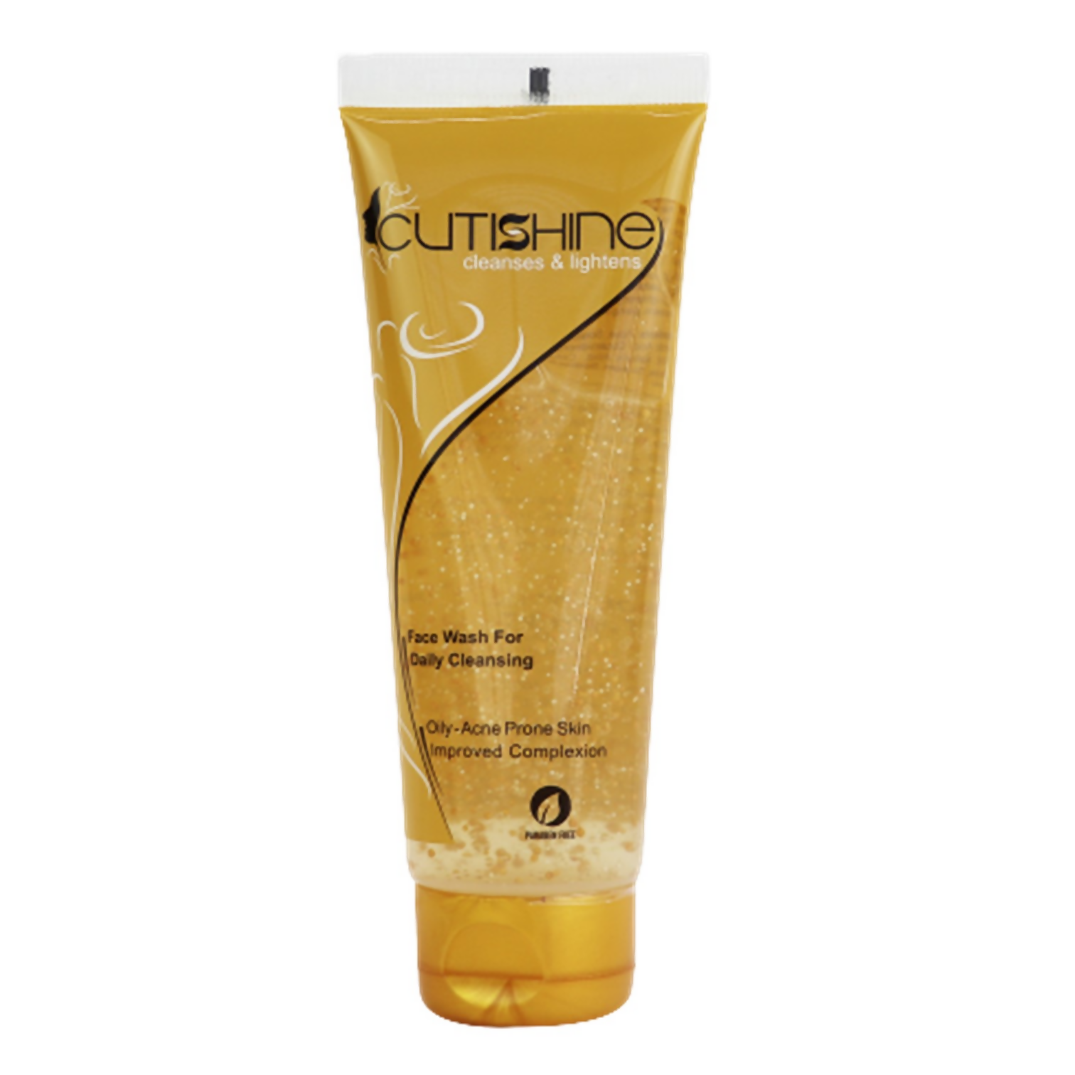 Cutishine face wash tube on a white background