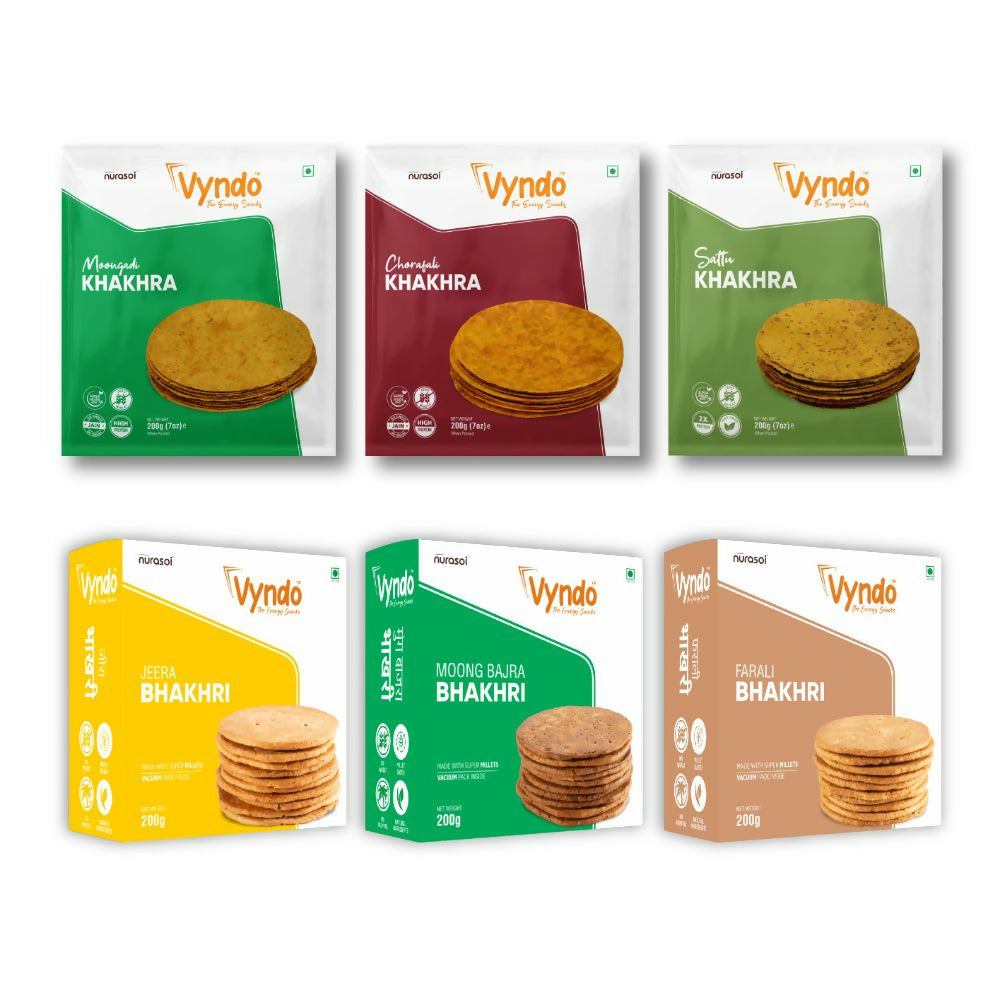 Vyndo High Protein Rich Khakhra & Bhakhri Combo