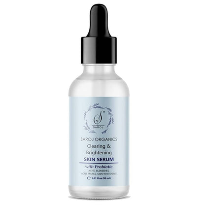 Saroj Organics Clearing And Brightening Skin Serum | Natural Organic Formula | Radiant Skin Solution