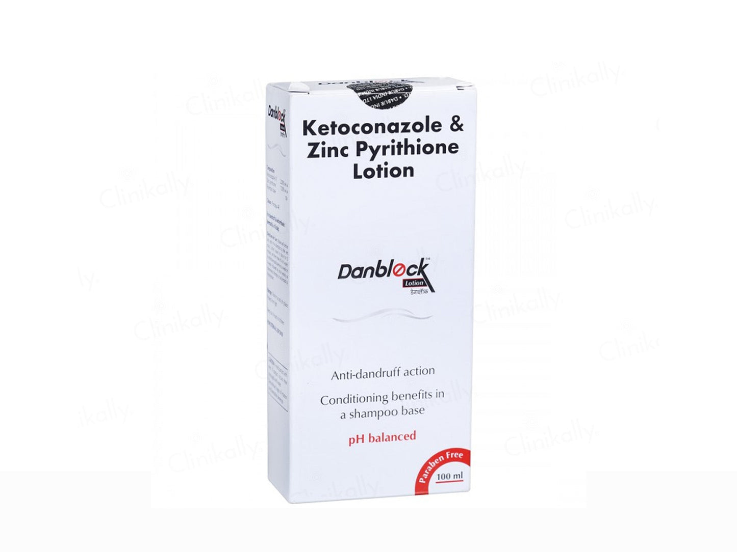 Box of Danblock Ketoconazole & Zinc Pyrithione Lotion on a white background