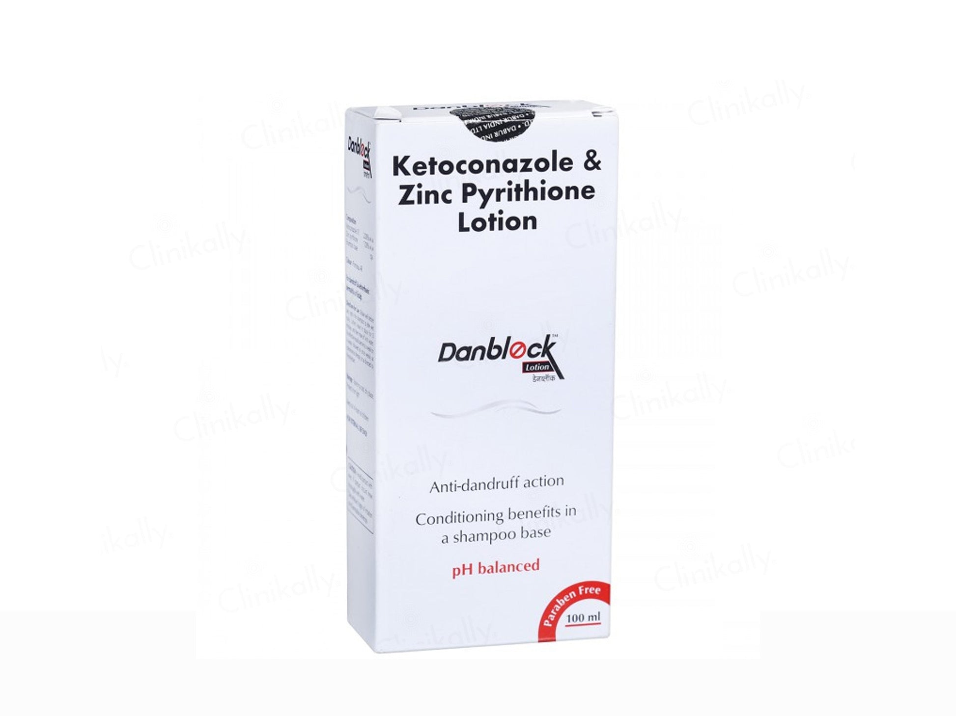 Box of Danblock Ketoconazole & Zinc Pyrithione Lotion on a white background