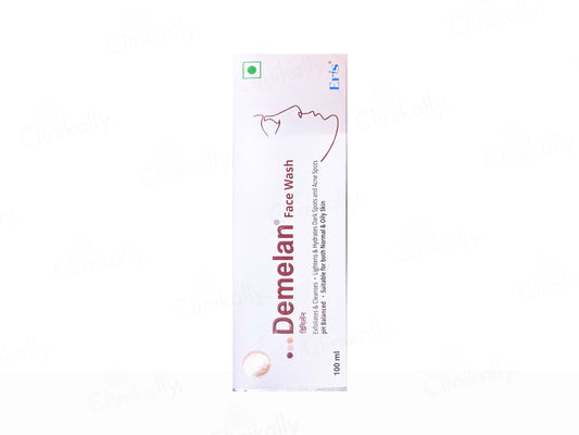 Demelan Face Wash packaging on a white background