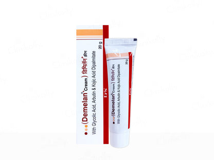 Two tubes of Dermelan Cream on a white background