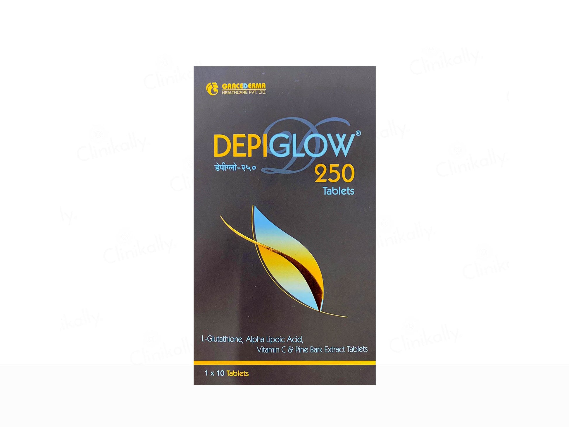 DEPIGLOW 250 Tablets packaging on a white background