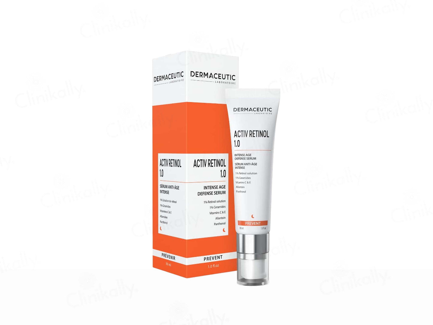 Dermaceutic Activ Retinol 1.0 skincare serum with packaging on a white background