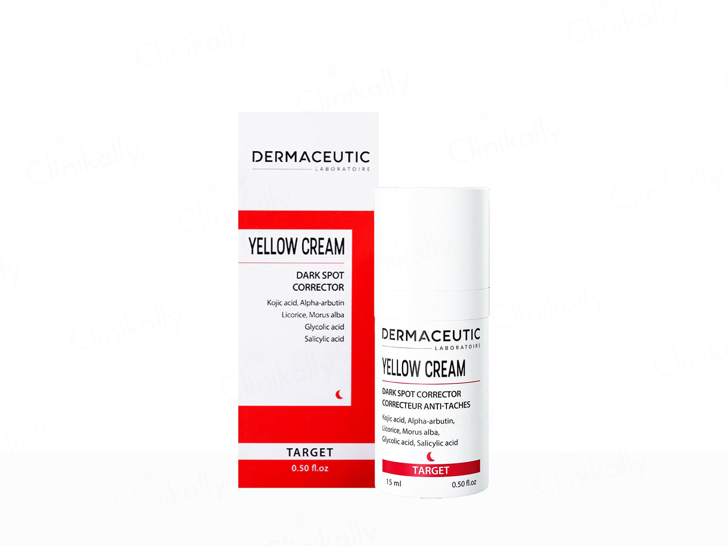 DermaCeutic Yellow Cream packaging on a white background