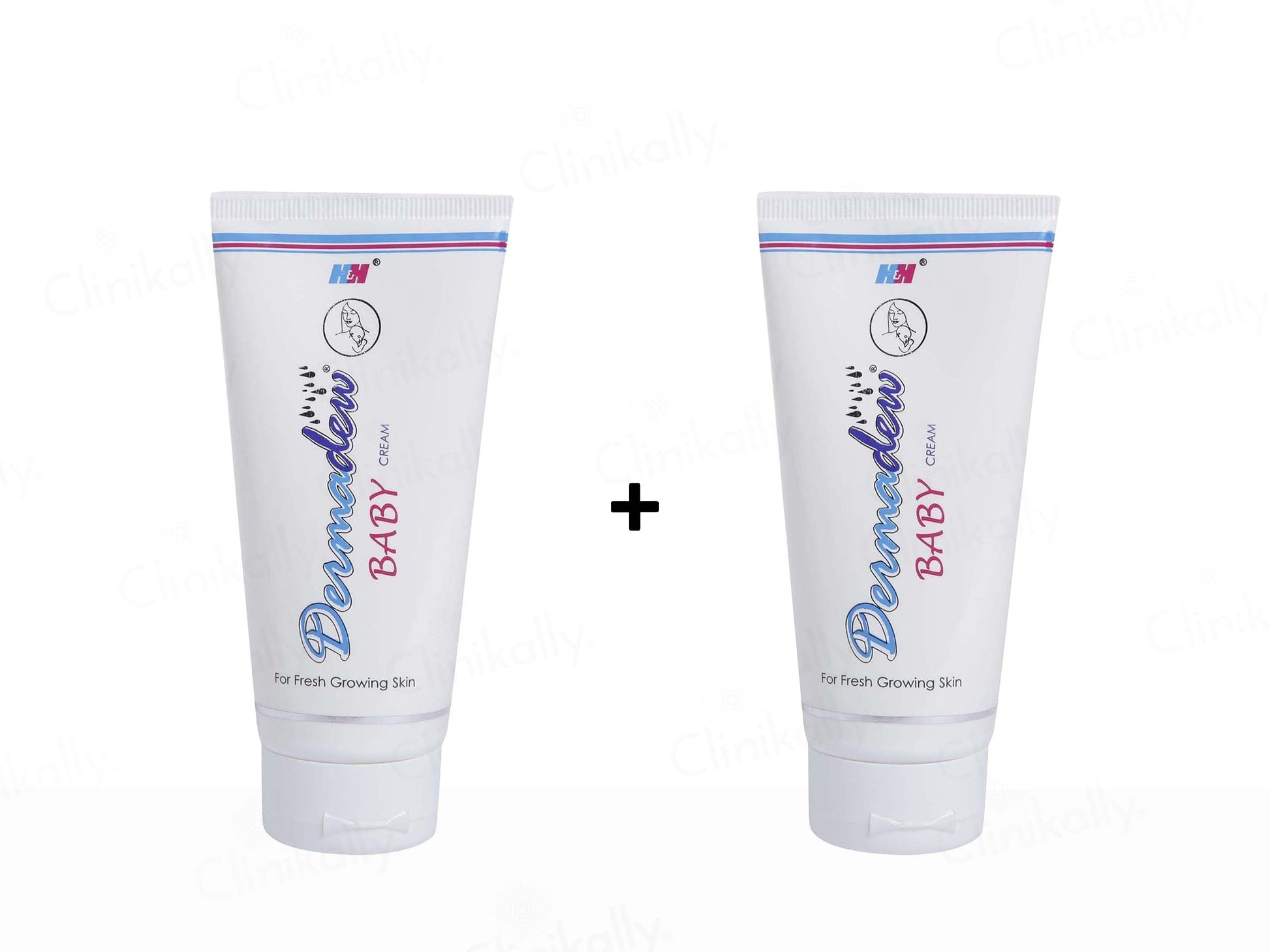 Two Dermaider Baby skin care products on a white background